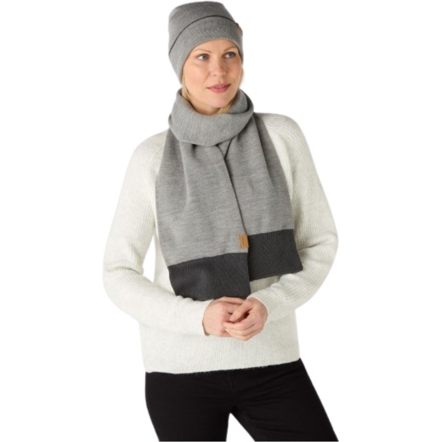 2025 Musto Tipped Beanie & Scarf Set 86123 - Grey Melange